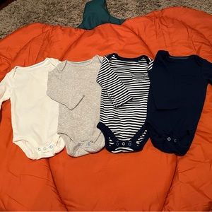 Cloud Island long sleeve onesie bundle 3-6 months
